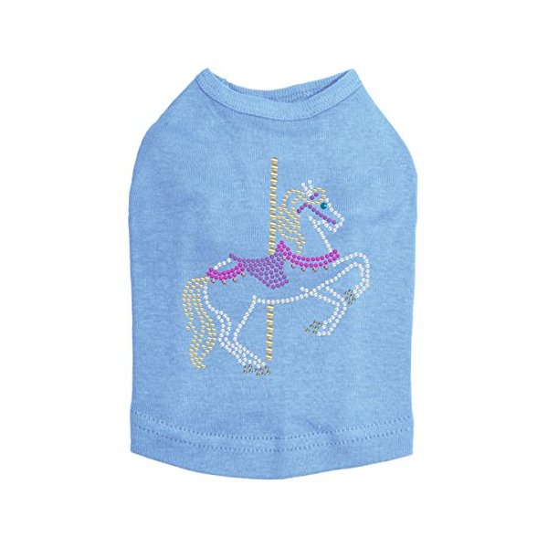 Carousel Horse - Dog Shirt, XS Blue