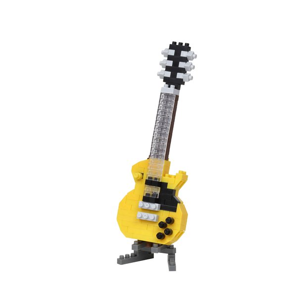 nanoblock - Instruments - Electric Guitar Yellow, Collection Series Building Kit