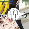 Abeillo 5 Pack 1/8" Allen Wrench, Hex Key for Push Bar Door, Standard Hex Dogging Key with Full Loop, Black Metal Allen Wrenches Keychain Door Keys