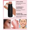 Cream Blush Stick Makeup for Cheeks, Natural Matte Finish Blush Bronzer Contour Sticks, Long Lasting Waterproof Lightweight Creme Blush Highlighter Contouring Stick, Face Shaping Makeup for Women-01