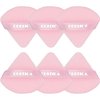 COSTICA 6 Pieces Powder Puffs for Face Powder, Triangle Powder Puff for Loose & Cosmetic Foundation, Makeup Puff for Contouring, Body Powder Makeup Tools(Pink, Pack of 6)