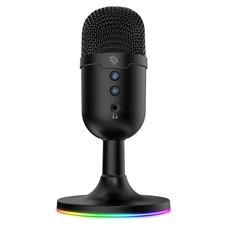 Porodo Gaming Omni-Directional Microphone, RGB Lights Stand, 1.8M PVC ...