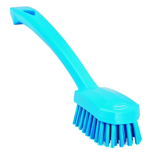Vikan Brush,Utility,Medium,10.2",PP/PBT,Blue, One size, Multi