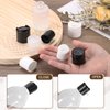 MECCANIXITY 6Pcs Black PET Bottle Cap, Leak Proof, Easy Quantitative Dispensing, 20/410 Size, Household Use
