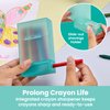 LockerMate Crayon Box with Sharpener Holds 24 Crayons, Assorted Color, Pack of 1