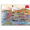 Galison Michael Storrings Autumn by The Sea 1000 Piece Puzzle from Galison - 27" x 20" Beautifully Illustrated Puzzle, Thick & Sturdy Pieces, Perfect Activity for Chilly Fall Weather!