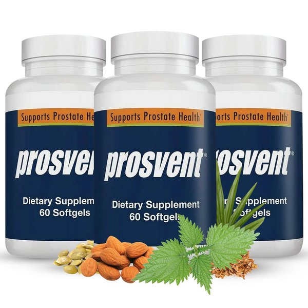 Prosvent Prostate Supplement for Men with Clinically Effective Beta Sitosterol, as Well as Saw Palmetto, Vitamin D & Zinc. Premium Prostate Support-Reduce Frequency & Urgency of Urination (180 Count)