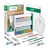 Norberg & Linden XXL Oil Paint Set - 24 Paints, 25 Brushes, 1 Canvas, and Art Palette - Oil Painting Supplies for Kids and Adults, Paint Supplies