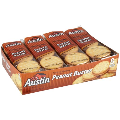 Austin Cracker Sandwiches To Go - Toasty Crackers w/ Peanut Butter - 1.38 oz - 8 ct