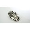 Chunky silver metal native looking alligator hair clip barrette