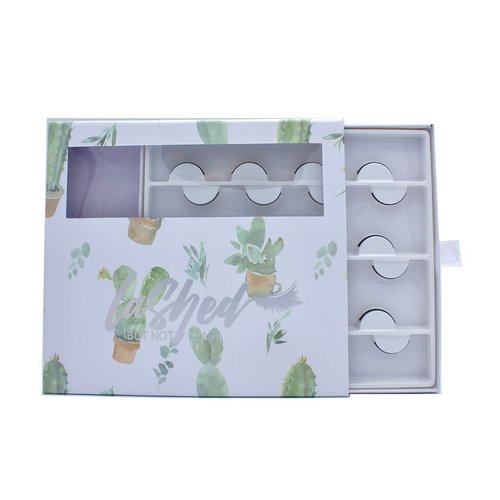 Gray La Vie Eyelash Case Travel Organizer | Magnetic Eyelash Storage Case I Lash Case | Eyelash Holder I Makeup Organizer | Makeup Storage | False Eyelash Organizer | Lash Holder (Succulents)