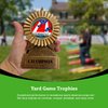 BuyAwardsandTrophies All Star Resin Croquet Trophy - Plastic Trophy with Base, Awards and Trophies for Sports Competition, Prizes for Adults and Kids Gray, 6 1/4"