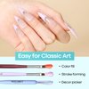 Modelones Nail Art Brush Set, Nail Art Tools with Nail Polish Brush, Nail Extension Gel Brush, Nail Liner Brush, Nail Carved Brush, Nail Dotting Pen, and Builder Nail Gel Brush for Salon at Home DIY