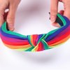SeBneny Rainbow Headband Pride Month Headband for Women, Head Bopper Non Slip Wide Headband Rainbow Headbands Elastic Pride Non Slip Knotted Hair Hoop for Party Supplies Headwear 1PCS