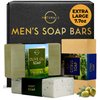 O Naturals Bar Soap for Men - 3-Pcs Mens Soap Bar - Natural Soap - Mens Bar Soap - Body Soap Bars - Men Soap - Natural Soap for Men - Organic Men's Soap Bars - Exfoliating Soap Bar - Citrus,Olive&Mint