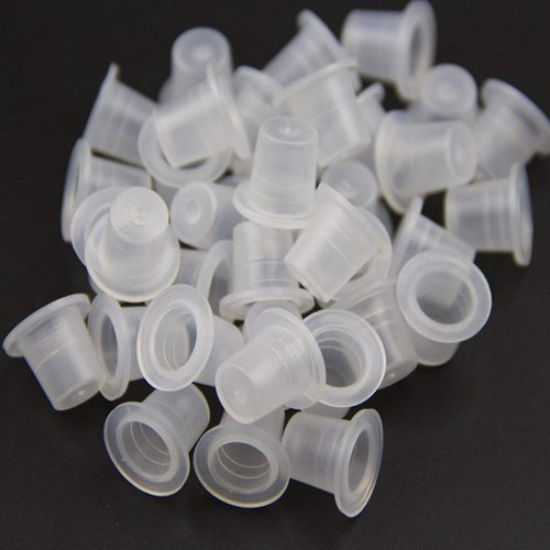 Disposable Ink Cups,500pcs Plastic Small Tattoo Ink Cups Supplies #9 Tattoo Ink Cup Holder for Tattoo Ink,Pigment Rings Cups for Tattoo Tools and Tattoo Supplies (S)