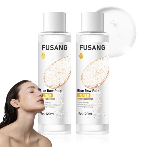 Fusang 2PCS Rice Toner for Face,Moisturizing Non-Greasy Rice Water Facial Toner for All Skin Types,Hydrating Rice Face Toner for Women