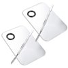 ALIOBC 2 Pcs Makeup Mixing Palette, Upgrad Stainless Steel Metal Foundation Palette with Spatula Artist Tool for Mixing Foundation Nail-Art（5.9x3.9 in）