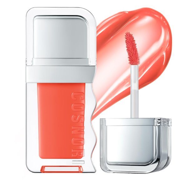 COSNORI Flow Wave Lip Tint - Vegan Glassy Lip Gloss, Lightweight & Long-lasting, Plant-derived Oil Moisturizer (05 PUNCH)