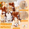 Sotiff 24 Pcs Plush Bunny Stuffed Animal Bulk 4.7 Inch Mini Bunnies Keychain Doll Furry Rabbit with Bow Tie for Birthday Xmas Easter Baby Shower Party Favor Gifts Classroom Rewards(Mixed Color)