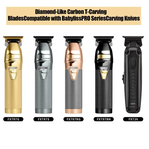 FX707Z DLC Replacement Blades for BaByliss PRO Barberology Trimmer Blade,Gold FX Replacement Trimmer Blades for BaByliss FX787 & FX726 Trimmer