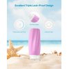 Morfone Travel Bottles for Toiletries, 3oz Tsa Approved Travel Size Containers Leak Proof Squeezable Travel Accessories Refillable for Shampoo Conditioner Lotion Liquids（Purple