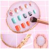 Abeillo Resin Nail Art Palette, Nail Polish Palette Nail Painting Mixed Color Palette Gilded Edge Nail Art Color Mixing Tray DIY Nail Gel Makeup Display Board Pallet for Nail Art