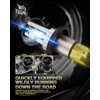 RENO H4 Fog Bulbs, 9003 HB2 Bulb Dual Beam 12000LM 6500K 60W White Fanless In Line Plug and Play H4 9003 Fog Light Bulbs, Pack of 2