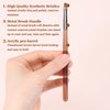 9Pcs Nail Art Brush Set, Builder Painting Design Detail Drawing Brushes Dotting Pen Double-Ended French Liner For Gel Polish Manicure Tools Acrylic Home DIY Salon Use Women, Brown