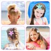 Amabro 6PCS Shell Starfish Hair Clip Set Glitter Pearls Shell Hair Clips Multicolor Head Pieces Bobby Pins Accessories for Women and Girls