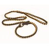 Bison Designs para Cord for Survival Dog Leash and Collar Combo (Black/Tan, 6 Foot)