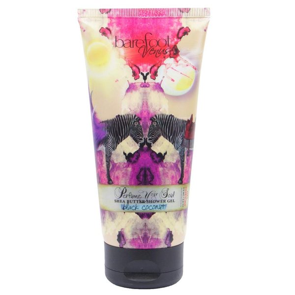 Barefoot Venus Body Shower Gel with Shea Butter 5.9 OZ (Black coconut)