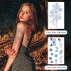 Semi Permanent Tattoos, 8 Sheet Realistic Fake Tattoos Stickers, Waterproof and Long-Lasting 1-2 Weeks Tattoos, Plant-Based Ink for Women Men Christmas Gift2