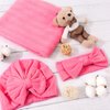 DRESHOW BQUBO Newborn Receiving Blanket Toddler Warm for Girls with Bow Hat and Bow Headband Shower Gift