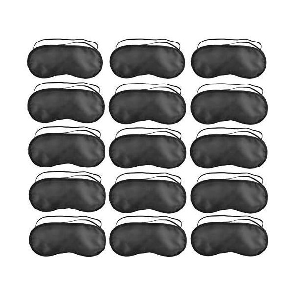 SKEMIX Pack of 40 Eye Mask Shade Cover Blindfold Night Sleeping, with Nose Pad, Blindfold Game Games Relax Cover Black