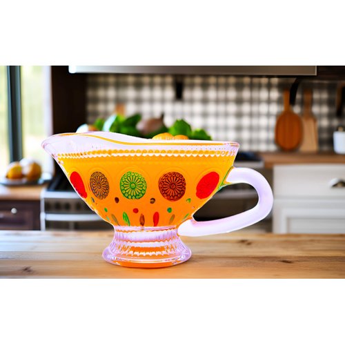 10 oz Gravy Boat - Vintage Textured Glassware - Elegant and Practical for Gravy, Salad Dressing, Sauces, Milk, Cream