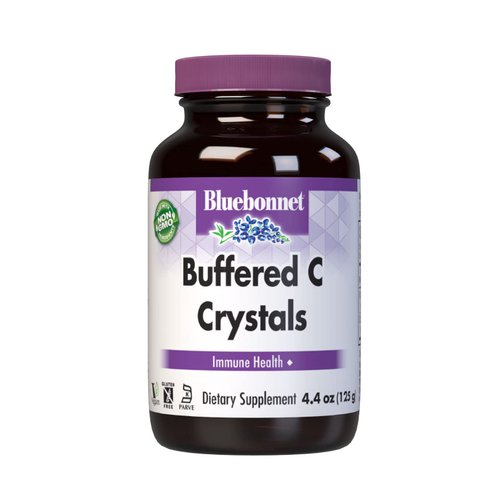Bluebonnet Nutrition Buffered C Crystals, Buffered Vitamin C Powder, for Immune Health, for Antioxidant Protection, Soy Free, Gluten Free, Non-GMO, Kosher, Dairy Free, Vegan, Powder, 4.4 oz (125 g)