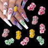 XEAOHESY 10pcs Camellia Flower Nail Charms 3D Flower for Nails Resin Petal Three-Dimensional Relief Flower Nail Art Charms for Acrylic Nails Nail Flowers Charms for Women Nail Art Accessories