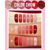 Matte Liquid Lipstick for Women- 1Pcs Highly Pigmented Color Lip Stain Tint, Super Velvet Matte Lip Gloss, Up to 16H Wear, Long Lasting Waterproof Smudgeproof, Non-Stick Cup Lip Makeup-06# Wine Red