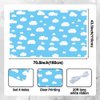 Aperturee Blue Sky White Cloud Banner 70.8 x 43.3 Inch Cartoon Story Natural Landscape Scenery Cute Cloud Design for Baby Showers Nursery Decor and Kids' Birthday Parties