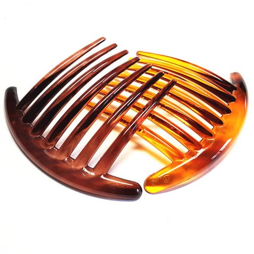 Women's French Twist Combs Plastic Side Hair Comb with Seven Tooth - Set of 6 (3 Colors, Each 2pcs)