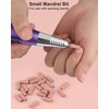 Rolybag Small Mandrel Bits Nail Drill Bits 3.1mm Mandrel Bit for Nail Small Sanding Bands 3/32'' Shank Nail Drill Bit for Electric Drill File Machine Nail Drill Head Manicure Accessory Mandrel, 5pcs