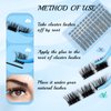 Lash Clusters 96 Pcs Cluster Lashes Eyelash Clusters DIY Cluster Eyelash Extensions Individual Lashes Soft and Comfortable (Sandstorm,D-10-16mix)