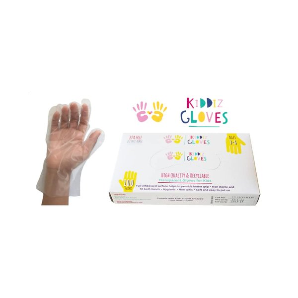ZRiNG Kiddiz Gloves: Eco-friendly Disposable Gloves for Kids Ages 3-8. Multipurpose use - Latex free, Powder free, BPA free, 100% Recyclable