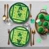 Whaline St. Patrick's Day Paper Dinnerware Set 40 Pack 6.5 x 6.5 Inch Shamrock Hat Lunch Napkins and 40Pcs 9 Inch Lucky Clover Disposable Round Plate for 40 Guests Irish Holiday Dinner Decor Supplies