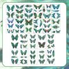 22Sheets Glitter Butterfly Temporary Tattoos Sticker for Eye Face Makeup Green Blue Flash Fairy Body Art Shiny Peacock Pattern Butterflies Waterproof Fake Tattoos for Women Girls Rave Festival Party
