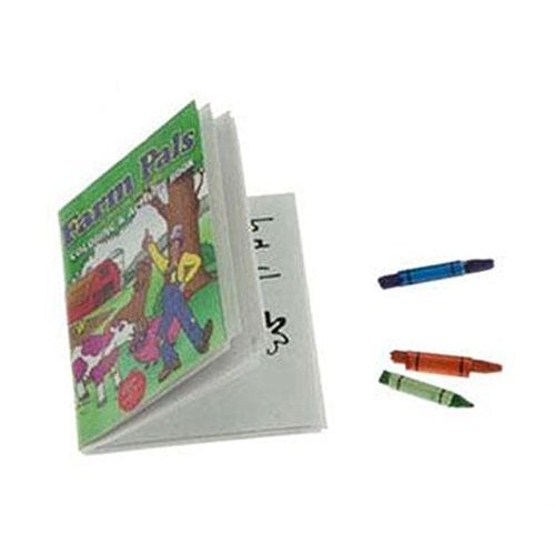 Dollhouse Miniature Coloring Book with Crayons