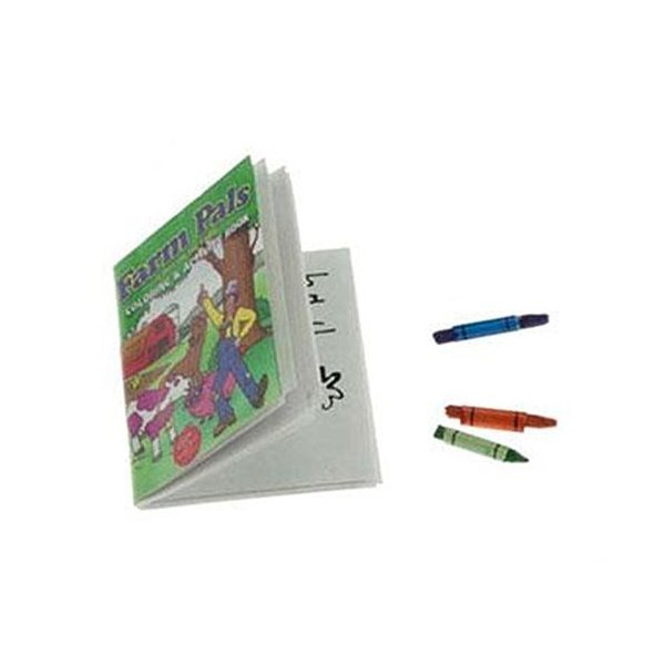 Dollhouse Miniature Coloring Book with Crayons