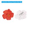 1Pc Red Hawaiian Flower Hair Clip for Women Girls,Fashion Bohemian Flowers Hair Accessory for Dancer,Bridal Wedding Beach Party,Clips and Barrettes Ornaments Small in Size,Beauty and Personal Care