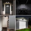 Battery-Operated Motion Sensor Light Outdoor/Indoor - Battery Powered LED Flood Light, IP65 Waterproof Wireless Security Lights Outside Lights for House Garage Patio Porch Shed Exterior, Black-1Pack
